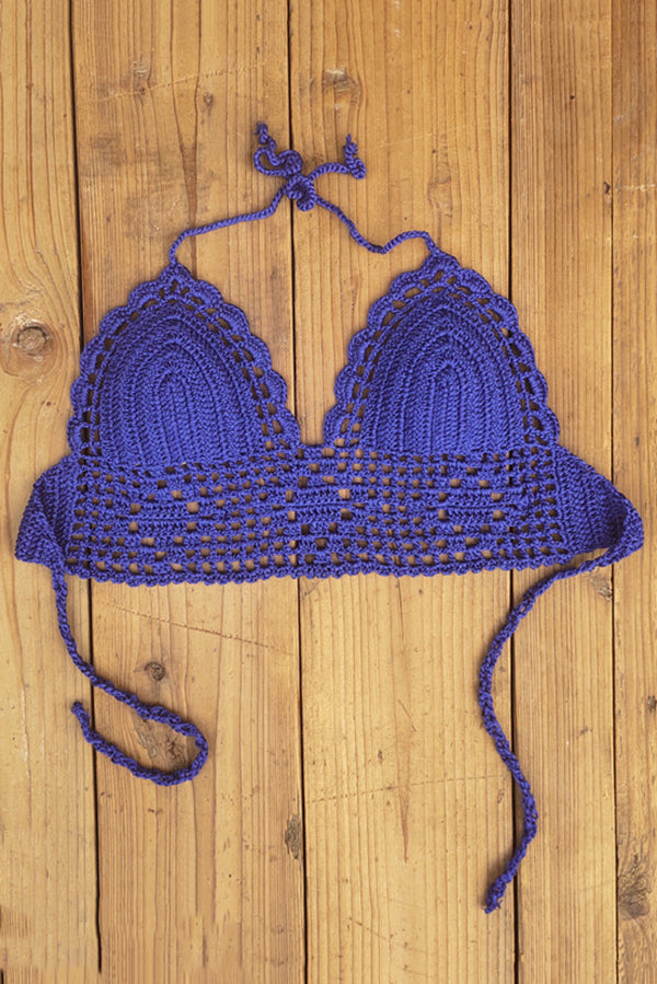 Solid Color Sexy Halterneck Knitted Vest