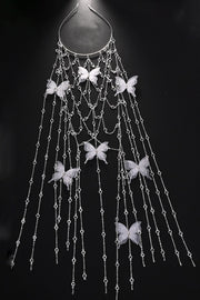 Elegant Butterfly Rhinestone Tassel Headband