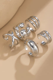 Geometric Cross Open Ring
