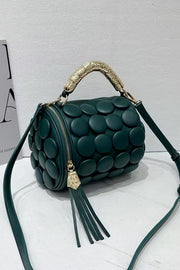 Cylindrical Classic Button Handmade Shoulder Bag