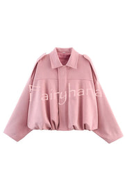 Fashion Lapel Long-sleeved Casual Bomber Jacket