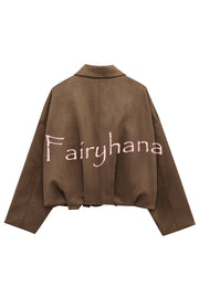 Fashion Lapel Long-sleeved Casual Bomber Jacket