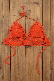 Solid Color Sexy Halterneck Knitted Vest