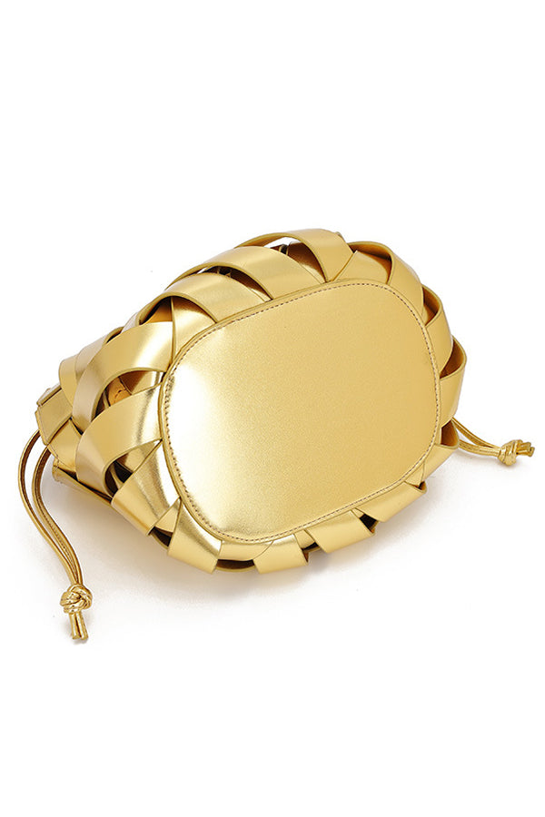 Fashion Triangle Woven Large-capacity Handbag