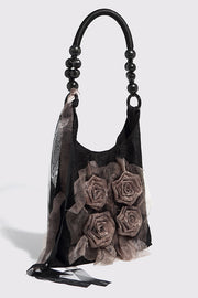 Fashion Tie-dye Rose Flower Shoulder Bag