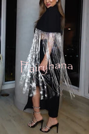 New Level High Waist Side Zipper Slit Midi Skirt