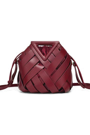 Fashion Triangle Woven Large-capacity Handbag