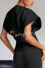 Fashion Button V-neck Asymmetrical Suit Vest