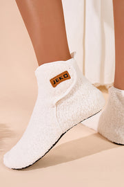 Fashionable Velcro Home Non-slip Plush Warm Snow Boots