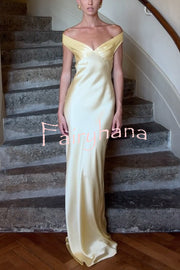Solid Color Sexy Off-shoulder Backless Slim Maxi Dress