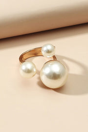Fashion Imitation Pearl Metal Ring