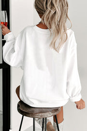 Christmas Soldier Sequin Loose Casual Long Sleeve Sweatshirt