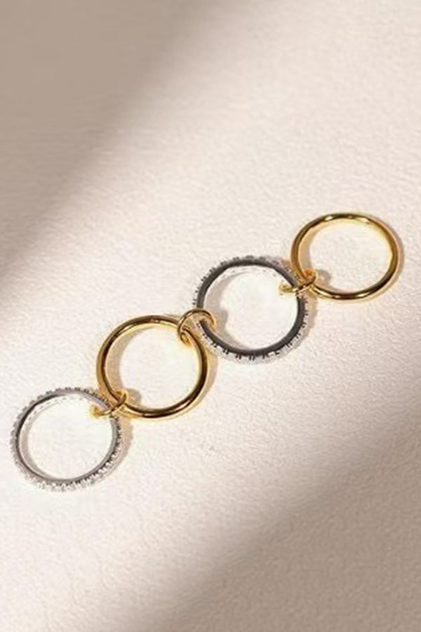 Interlocking Stacked Diamond Rings