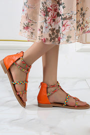 Bohemian Ethnic Style Patchwork Flat Sandals