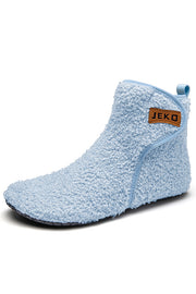 Fashionable Velcro Home Non-slip Plush Warm Snow Boots