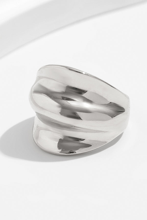 Geometric Cross Open Ring