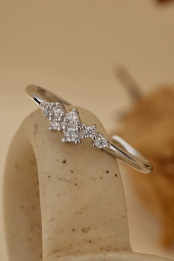 Simple Diamond Open Ring