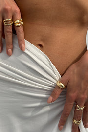 Geometric Cross Open Ring