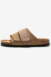 Frosted Leather Beach Slip-on Sandals