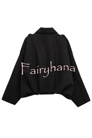 Fashion Lapel Long-sleeved Casual Bomber Jacket
