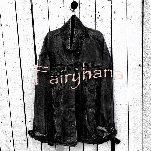 Halloween Print Long Sleeve Denim Jacket