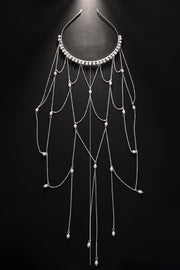 Fashionable Mesh Pearl Tassel Headband