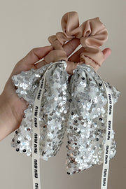 Sparkling Bow Hair Tie Ribbon