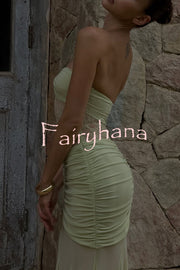 Fashion Lace Splicing Sexy Sleeveless Off-shoulder Slim Maxi Dress
