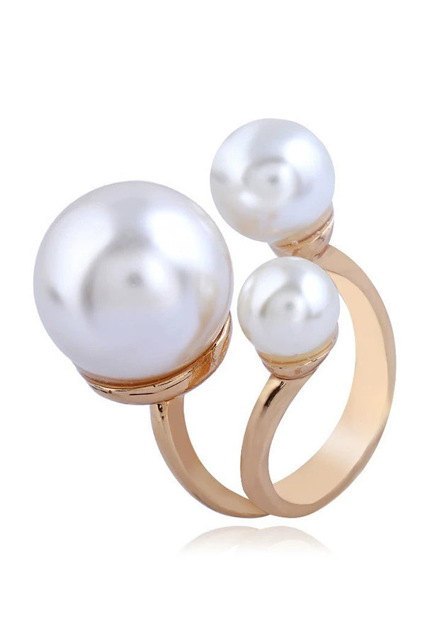 Fashion Imitation Pearl Metal Ring