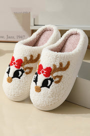 Christmas Cartoon Pattern Warm Cotton Slippers