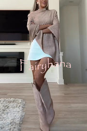 Women Cashmere Knit Shrug Bolero Side Button Detail Lightweight Shawl  Poncho