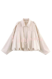 Fashion Lapel Long-sleeved Casual Bomber Jacket