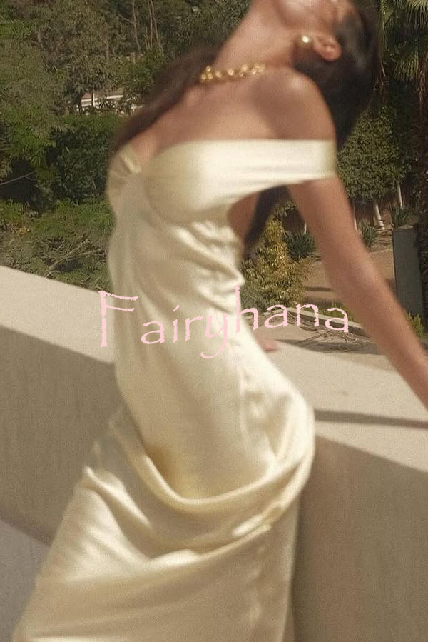 Solid Color Sexy Off-shoulder Backless Slim Maxi Dress
