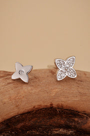 Fashionable Diamond Four-leaf Clover Earrings
