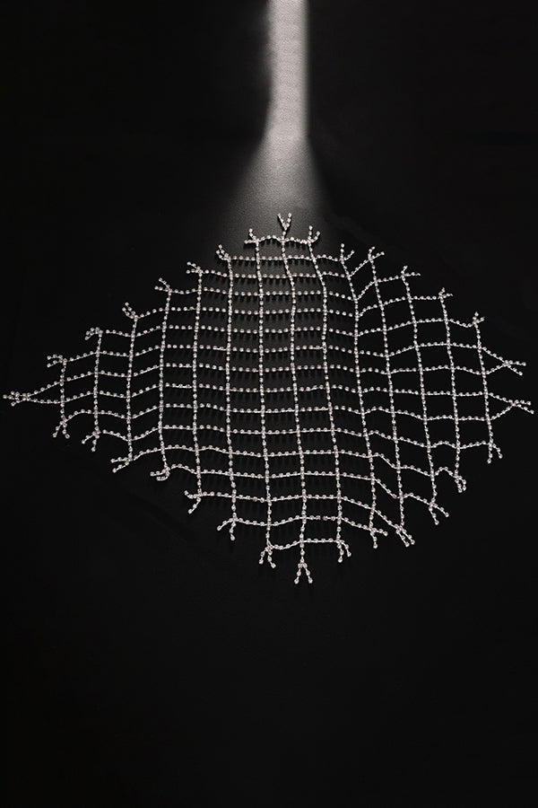 Fashionable Mesh Diamond Tassel Hair Accessory