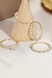 Delicate and Elegant Sparkling Zircon Ring