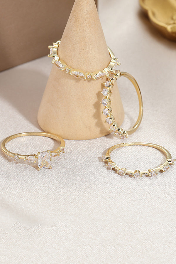 Delicate and Elegant Sparkling Zircon Ring