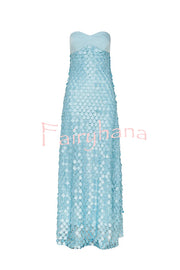 Fashionable Sequined Sexy Off-shoulder Backless Slim Maxi Dress