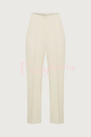 Exquisite and Fashionable High Waist Pocketed Straight Leg Pencil Pants