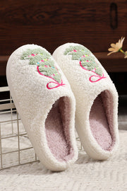 Christmas Cartoon Pattern Warm Cotton Slippers