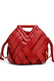 Fashion Triangle Woven Large-capacity Handbag