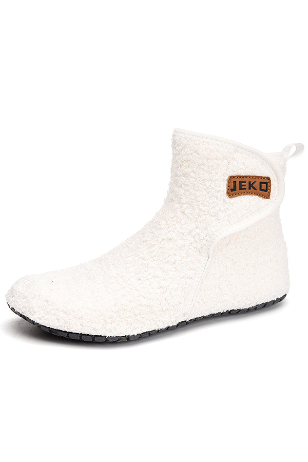 Fashionable Velcro Home Non-slip Plush Warm Snow Boots