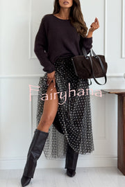 Timeless Treasures Knit Crew Neck Long Sleeve Relaxed Sweater