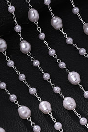 Fashionable Mesh Pearl Tassel Headband