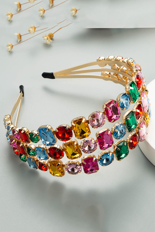 Personalized Three-row Diamond-studded Fashion Headband