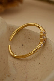 Simple Diamond Open Ring