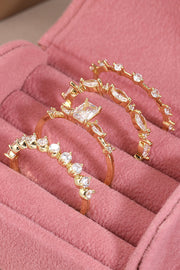 Delicate and Elegant Sparkling Zircon Ring