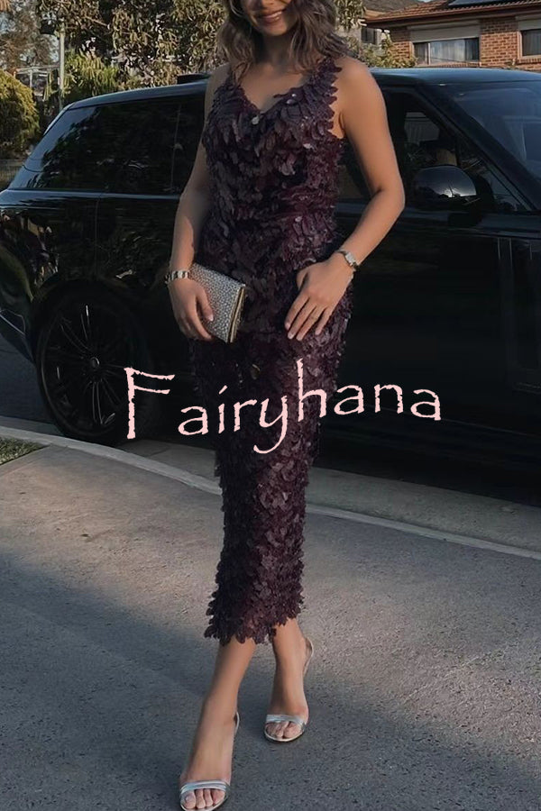 Fashionable Sequined Sexy Open Back Slim Maxi Dress