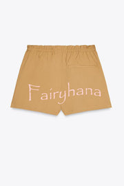 Chic Comfort Mid Rise Elastic Waist Contrast Buttons Pocket Mini Skort
