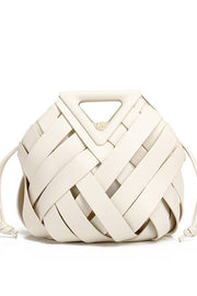 Fashion Triangle Woven Large-capacity Handbag